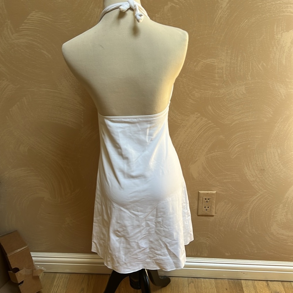 VIX ClassicWhite Halter Dress/Swim Cover-Up. S - Picture 9 of 9